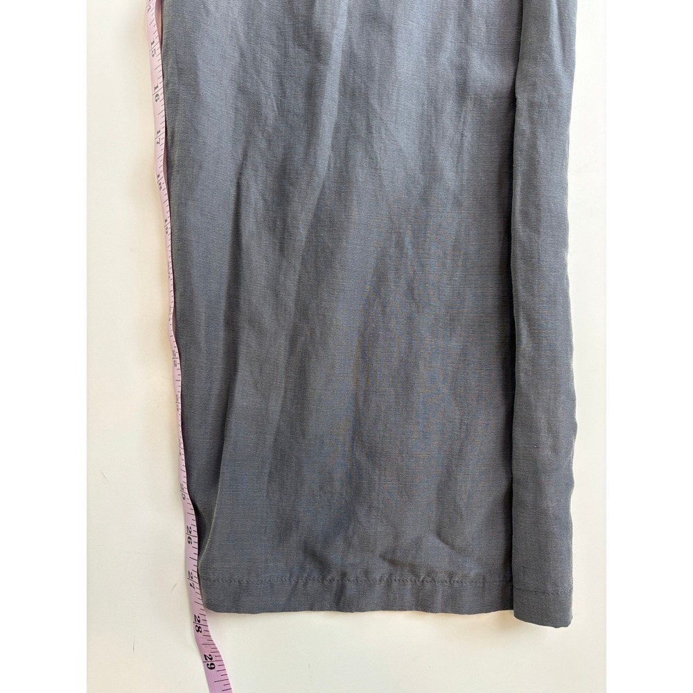KristenseN DU NORD Wide Leg Pants Grey Designer Size 4 L XL‎ Silk Linen Luxury - Picture 9 of 9